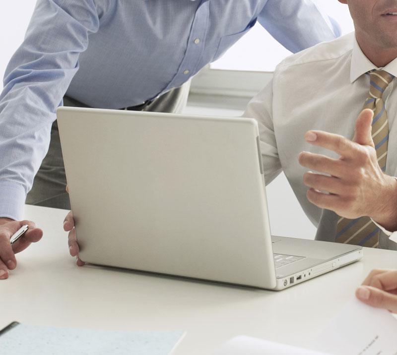 Team having a meeting.